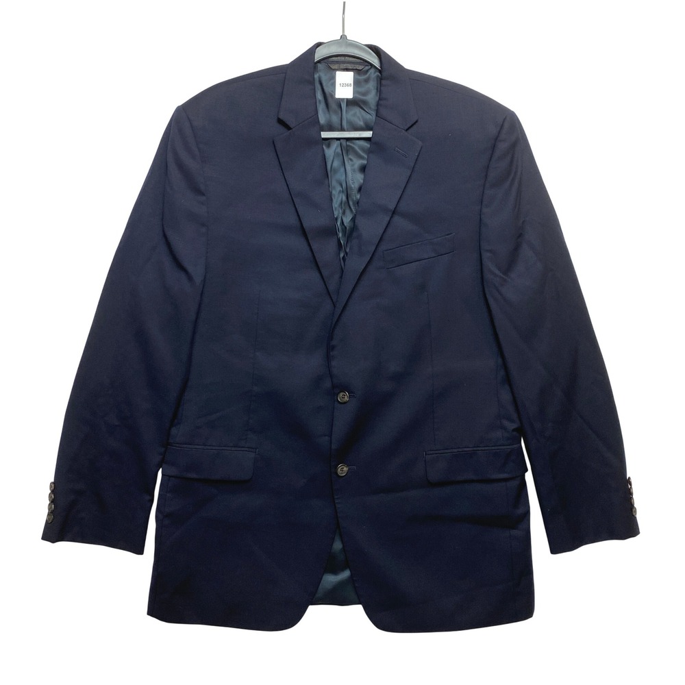 Lauren Ralph Lauren Blazer Mens 42L Navy Blue Wool Sport Coat Two Button